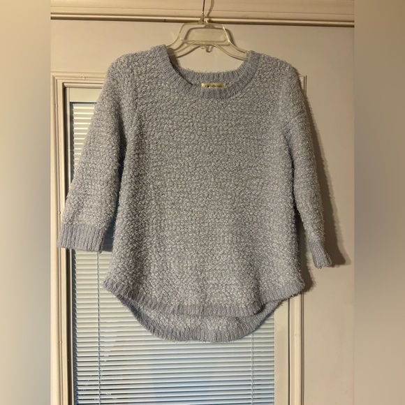 JohnPaulRichard Sweaters - JohnPaulRichard Light Gray Bubble Knit Crewneck Sweater